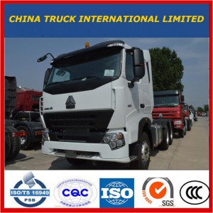 Sinotruk HOWO A7 6 * 4 10 pyörät 420HP Diesel raskas perävaunun pää / kuormaimen pää / traktorin hinauspää